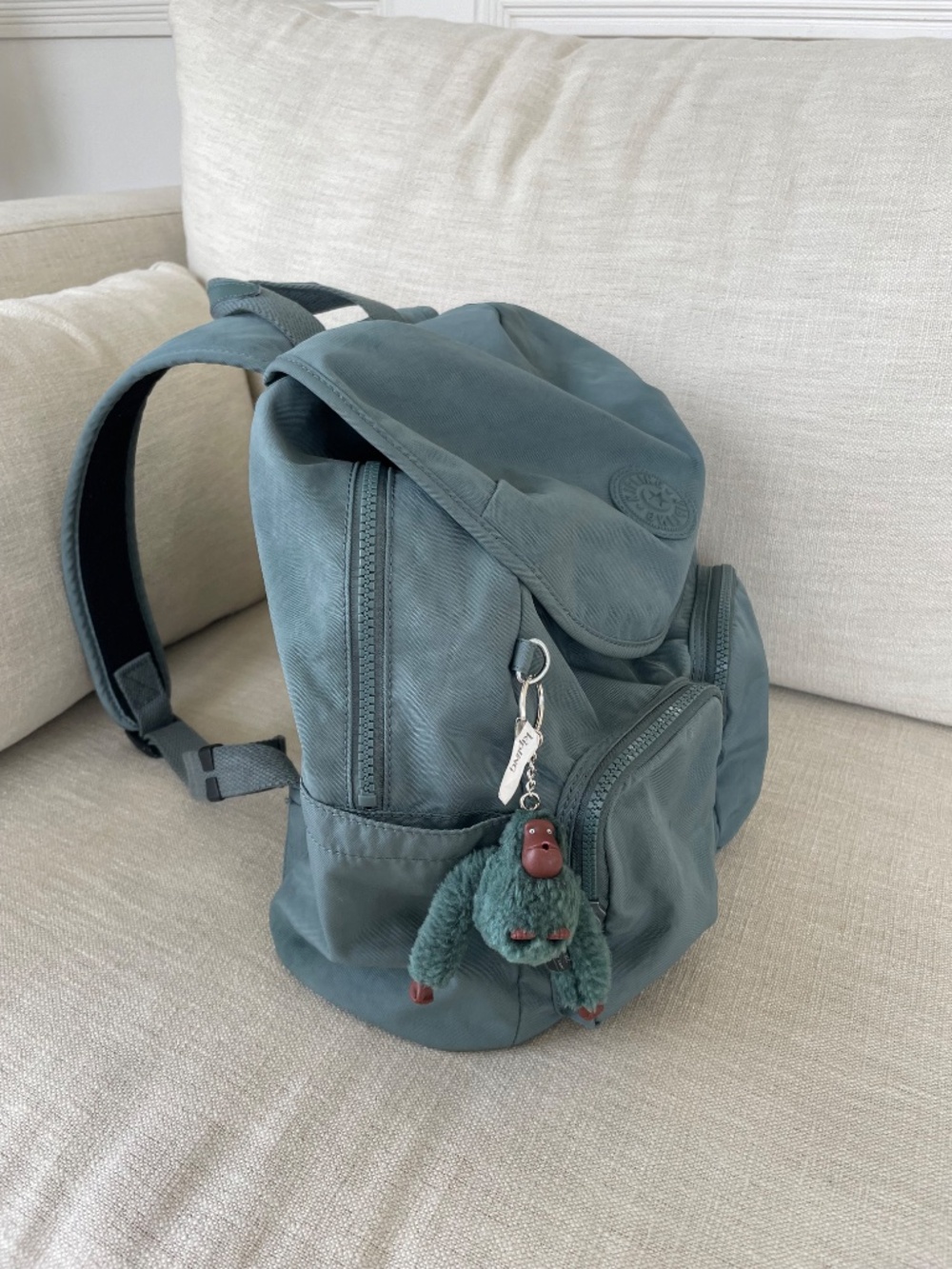 Kipling Fiona Teal Lightaloet Backpack Medium - Picture 4 of 16